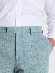 MOSS Blue Tailored Fit Duck Egg Donegal Trousers - Image 3 of 3