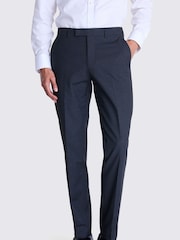 MOSS Grey Tailored Fit Stretch Trousers - Image 1 of 4