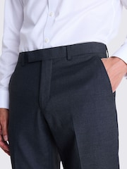 MOSS Grey Tailored Fit Stretch Trousers - Image 3 of 4