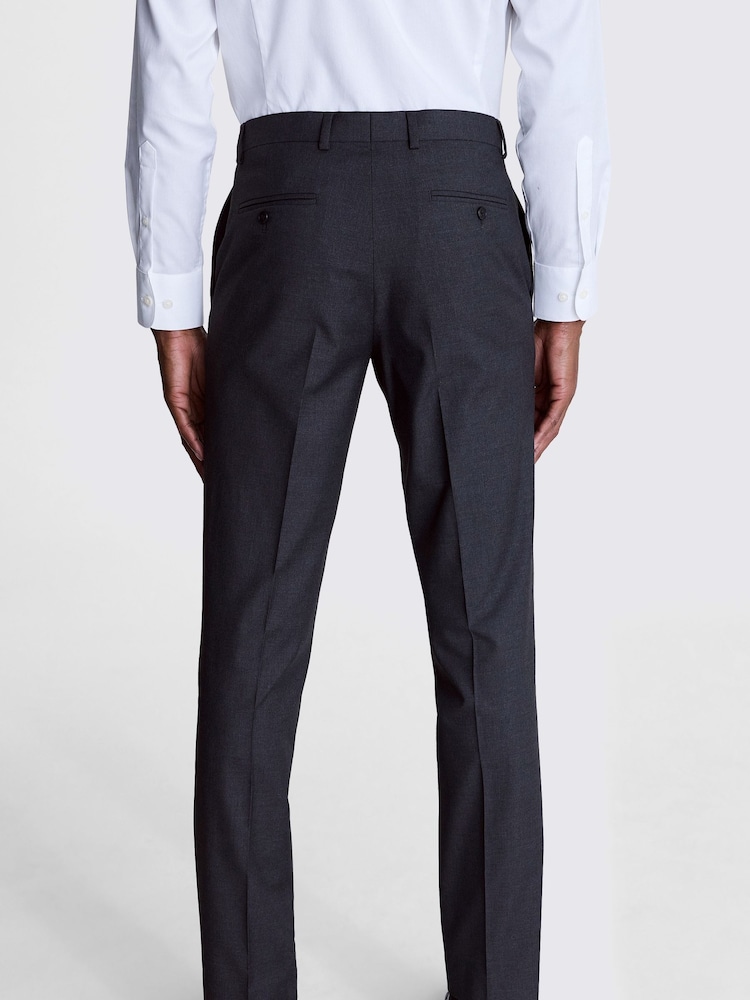 MOSS Regular Fit Charcoal Stretch Trousers - Imagen 2 de 4