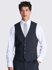 MOSS Tailored Fit Charcoal Stretch Waistcoat - Image 1 of 4