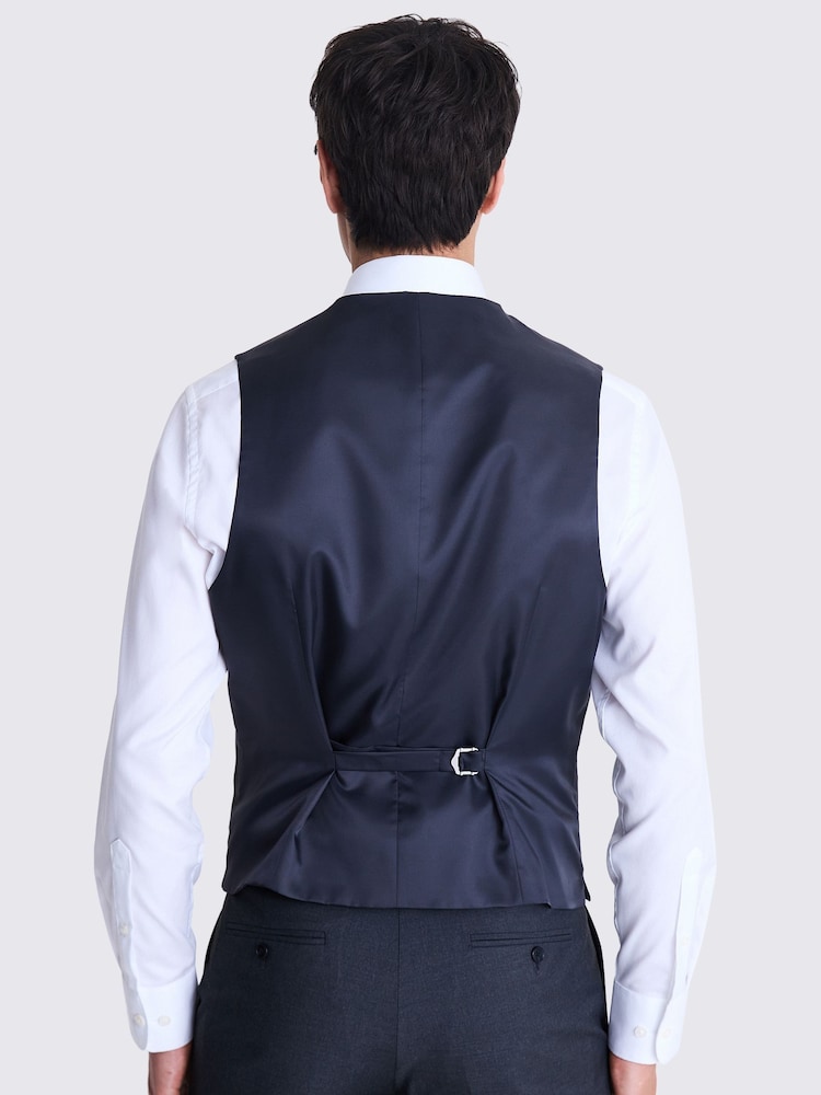 MOSS Tailored Fit Charcoal Stretch Waistcoat - Image 2 of 4