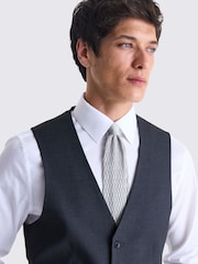 MOSS Tailored Fit Charcoal Stretch Waistcoat - Image 3 of 4