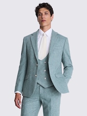 MOSS Blue Tailored Fit Donegal Jacket - Image 1 of 1