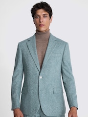 MOSS Blue Tailored Fit Donegal Jacket - Image 5 of 7