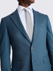 MOSS Blue Tailored Fit Flannel Jacket - Image 6 of 6