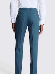 MOSS Tailored Fit Teal Flannel Trousers - Image 2 of 3