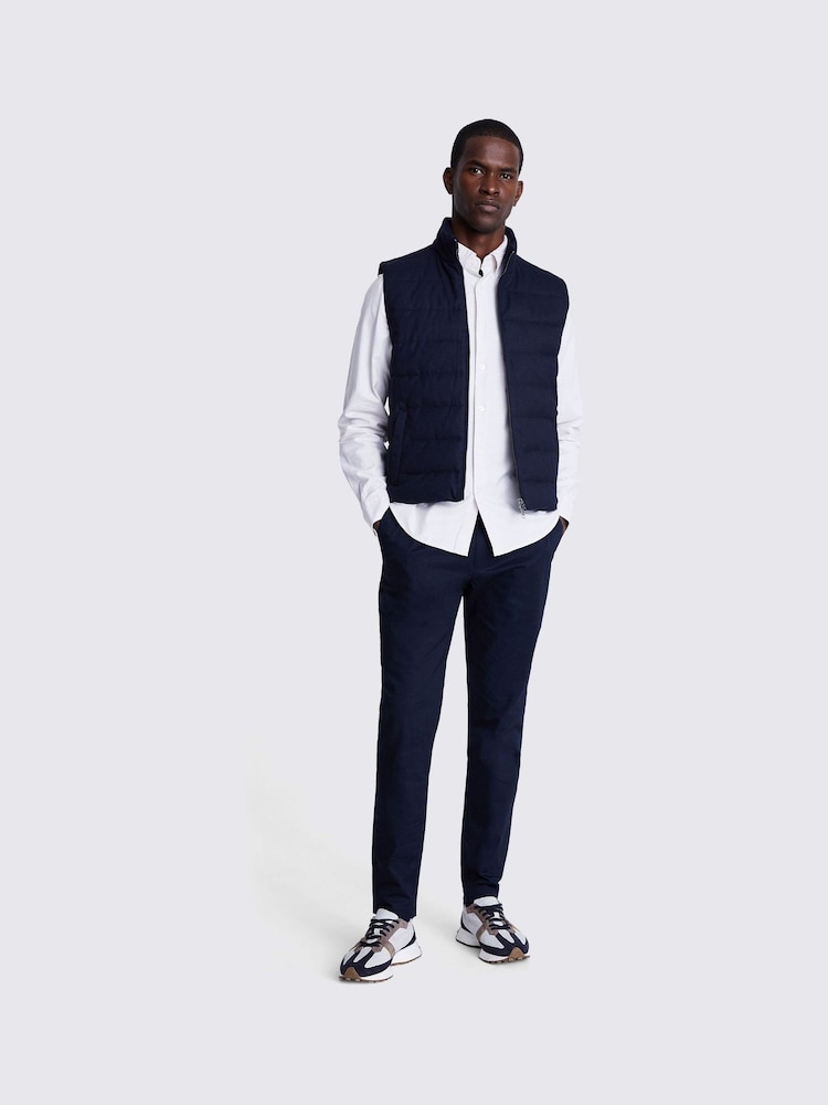 MOSS Blue Flannel Gilet - Image 2 of 5