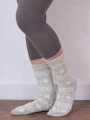 Totes Cream Ladies Cashmere Blend Ankle Socks 2 Pack - Image 3 of 5