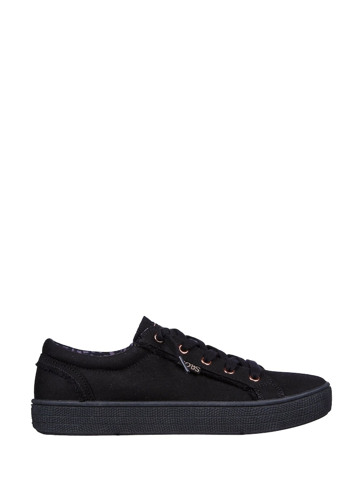 Skechers Black Chrome Bobs Extra Cute Womens Trainers - Image 1 of 5