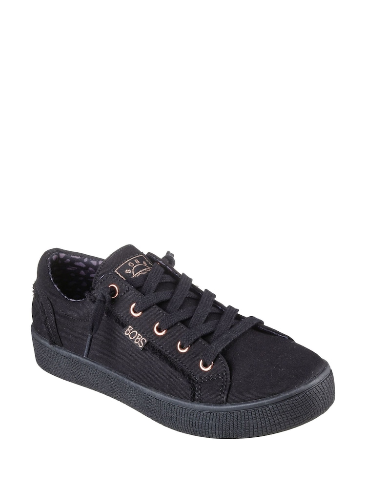 Skechers Black Chrome Bobs Extra Cute Womens Trainers - Image 3 of 5