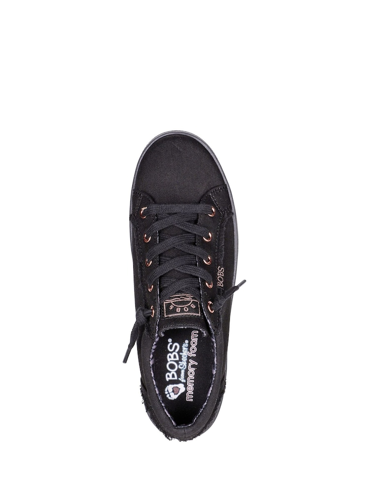 Skechers Black Chrome Bobs Extra Cute Womens Trainers - Image 4 of 5
