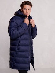 Tog 24 Blue Mens Barnby Long Padded Jacket - Image 1 of 10