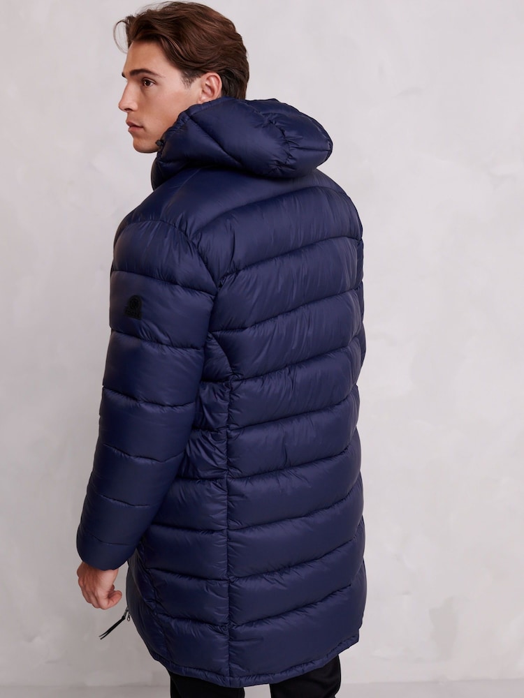 Tog 24 Blue Mens Barnby Long Padded Jacket - Image 2 of 10
