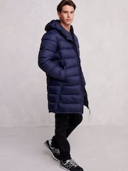Tog 24 Blue Mens Barnby Long Padded Jacket - Image 3 of 10