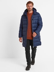 Tog 24 Blue Mens Barnby Long Padded Jacket - Image 6 of 10