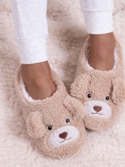 شبشب شتوي للنساء بتصميم على شكل كلب تشكيلة Novelty من Totes - صورة 1 من 5