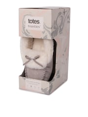 Totes Grey Ladies Sparkle Winter Moccasin Slippers - Image 2 of 5