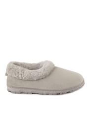 Totes Grey Ladies Micro Suede Shoot Winter Slippers - Image 3 of 5