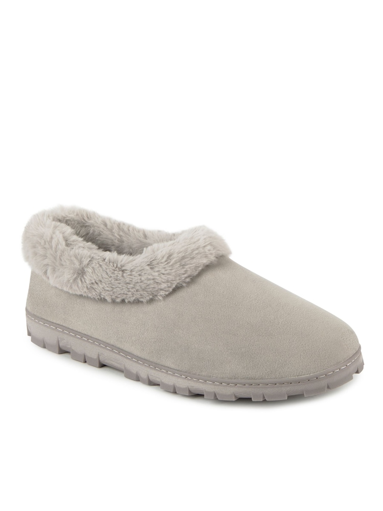 Totes Grey Ladies Micro Suede Shoot Winter Slippers - Image 4 of 5