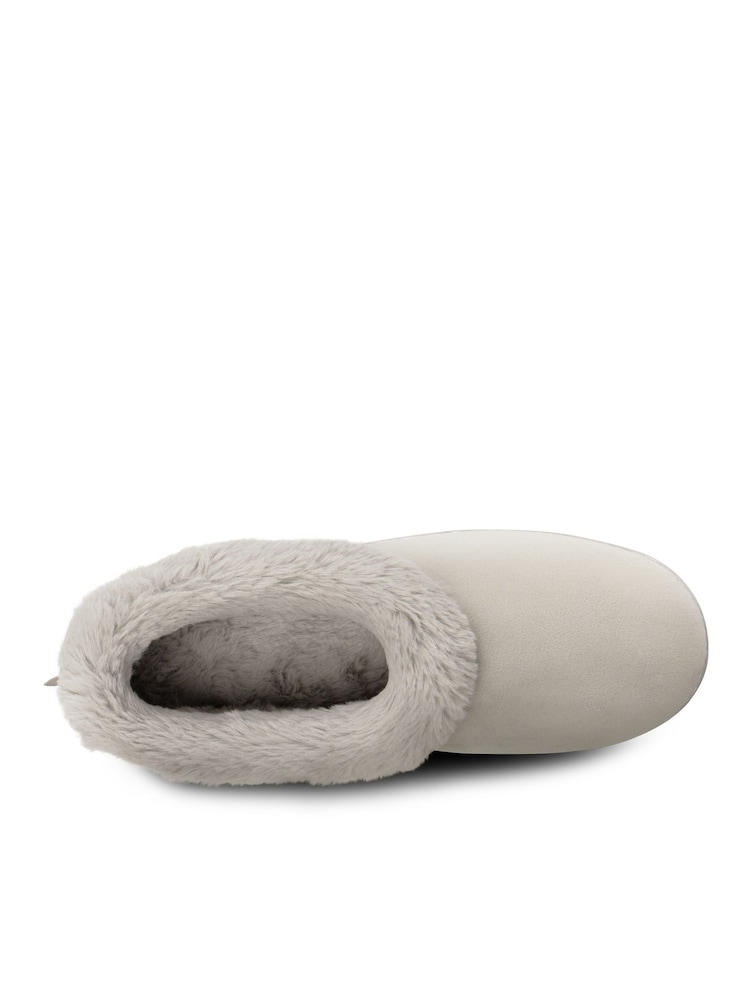 Totes Grey Ladies Micro Suede Shoot Winter Slippers - Image 5 of 5