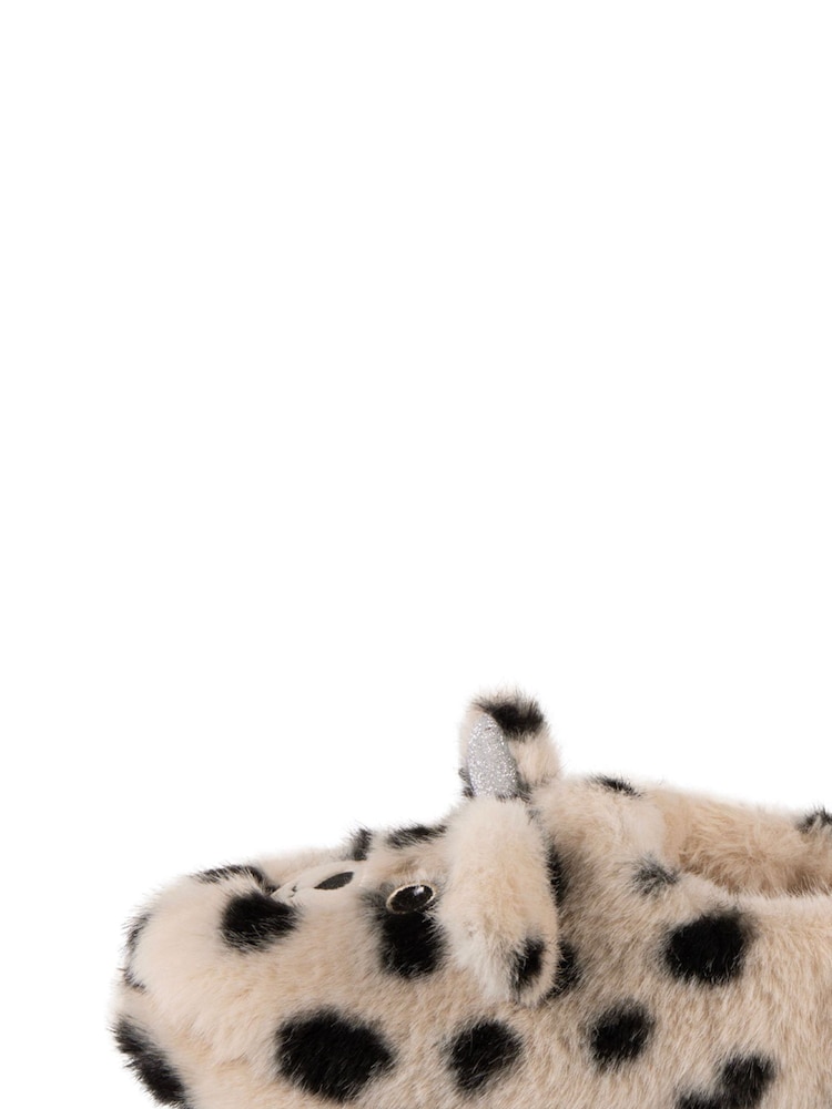 Totes Cream Ladies Novelty Dalmatian Slippers - Image 5 of 5