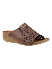 Riva Cardigan Brown Sandals - Image 1 of 4