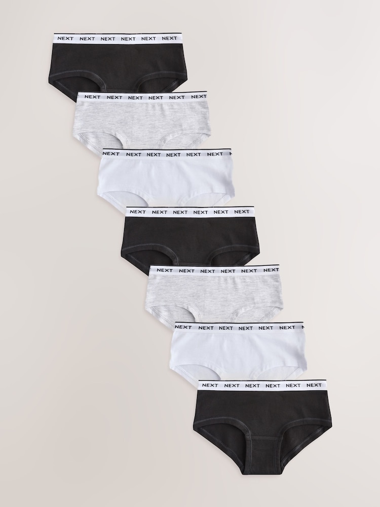 Black/White Hipsters 7 Pack (2-16yrs) - Image 1 of 11