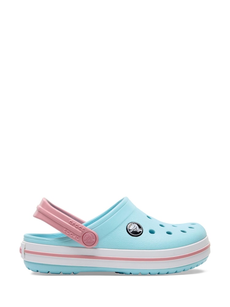 Crocs Pink Blue Crocband Kids Clogs - Image 1 of 5