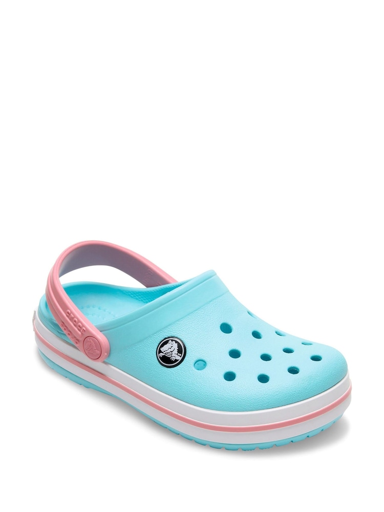 Crocs Pink Blue Crocband Kids Clogs - Image 2 of 5