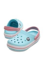 Crocs Pink Blue Crocband Kids Clogs - Image 4 of 5