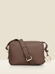 Sosandar Brown Leather Cross-Body Bag - Image 4 of 5