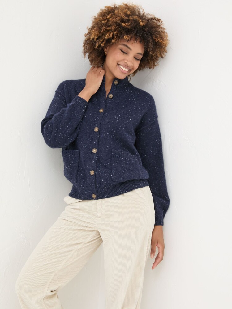 FatFace Navy Lyanna Cardigan - Image 1 of 7