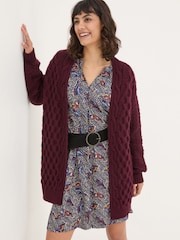 FatFace Plum Purple Ezzie Cardigan - Image 1 of 5