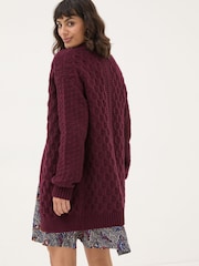 FatFace Plum Purple Ezzie Cardigan - Image 2 of 5