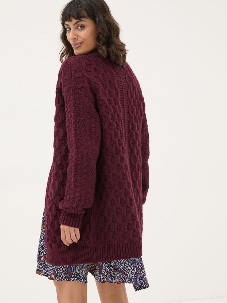 FatFace Plum Purple Ezzie Cardigan - Image 2 of 5
