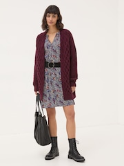 FatFace Plum Purple Ezzie Cardigan - Image 3 of 5
