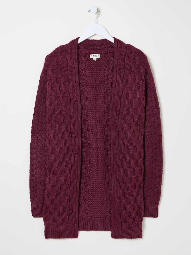 FatFace Plum Purple Ezzie Cardigan - Image 5 of 5