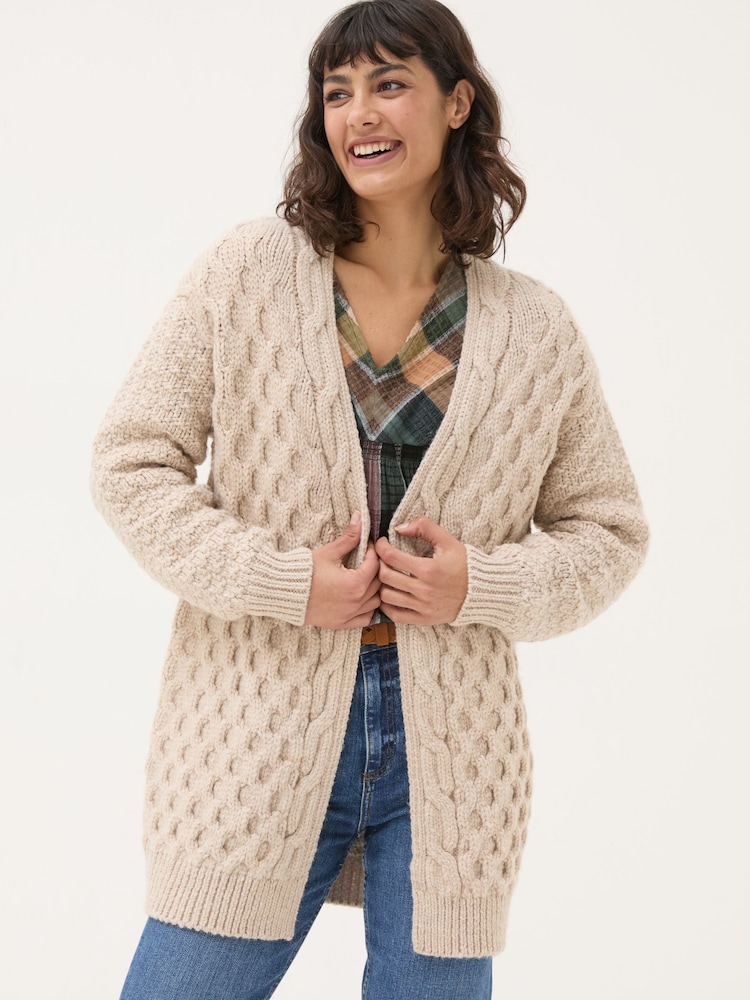 FatFace Ivory Ezzie Cardigan - Image 1 of 6