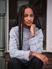FatFace Blue Cali Cable Jumper - Image 2 of 8