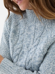 FatFace Blue Cali Cable Jumper - Image 7 of 8