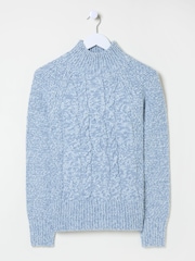 FatFace Blue Cali Cable Jumper - Image 8 of 8