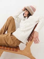 FatFace Ivory Cali Cable Jumper - Image 4 of 6