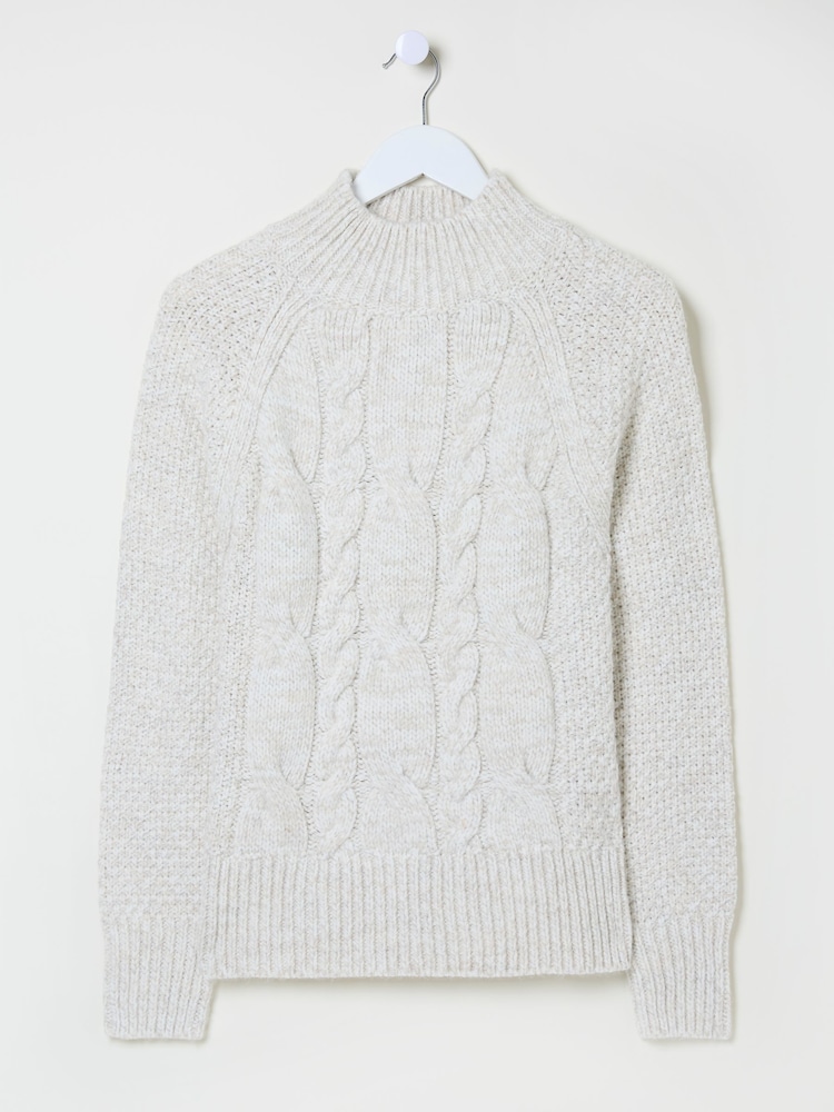 FatFace Ivory Cali Cable Jumper - Image 6 of 6