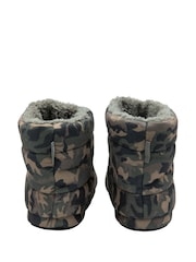 Dunlop Green Mens Faux Fur Lined Boot Slippers - Image 3 of 4