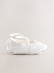 White Baby Satin Ballet Shoes (0-24mths) - Image 2 of 5