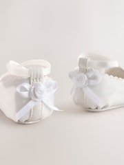 White Baby Satin Ballet Shoes (0-24mths) - Image 3 of 5