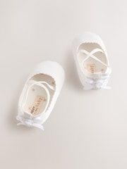 White Baby Satin Ballet Shoes (0-24mths) - Image 5 of 5