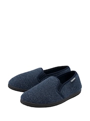 Dunlop Blue Mens Twin Gusset Slippers - Image 2 of 4