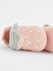 Pink Strawberry Baby Slip On Shoes (0-24mths) - Image 3 of 4